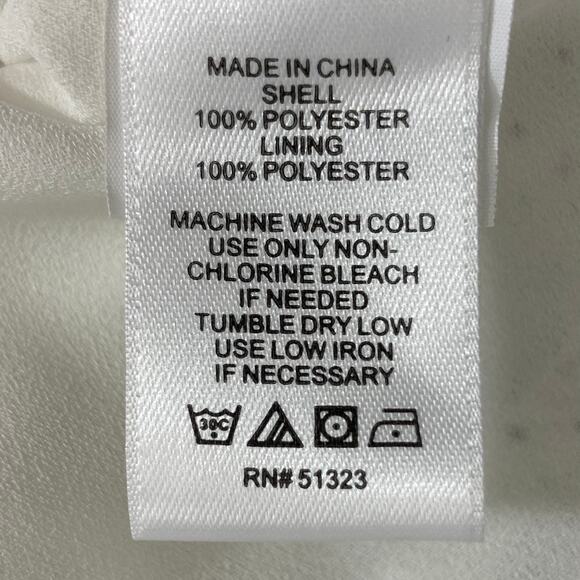 Polka dot ruffled one shoulder blouse by 1. State, NWT small black white chiffon - Picture 10 of 12